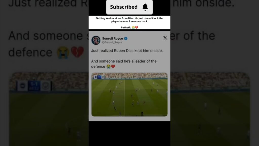 Getting Kyle walker vibes from Ruben dias 😯 Dias put him on Onside #shorts