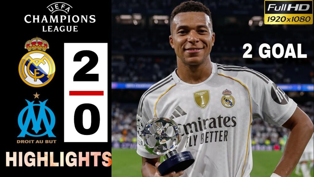 Real Madrid vs Marseille (2-1) EXTENDED HIGHLIGHTS | Kylian Mbappe 2 Goal ⚽⚽
