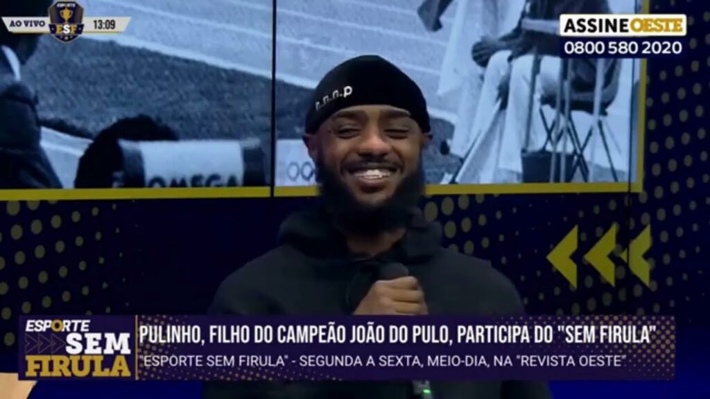 Pulinho, filho do João do Pulo, participa do Esporte sem Firula, da TV Oeste