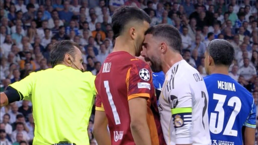 🟥 Dani Carvajal Red Card for Headbutting Marseille Goalkeeper Rulli | Real Madrid | UCL 2025-26