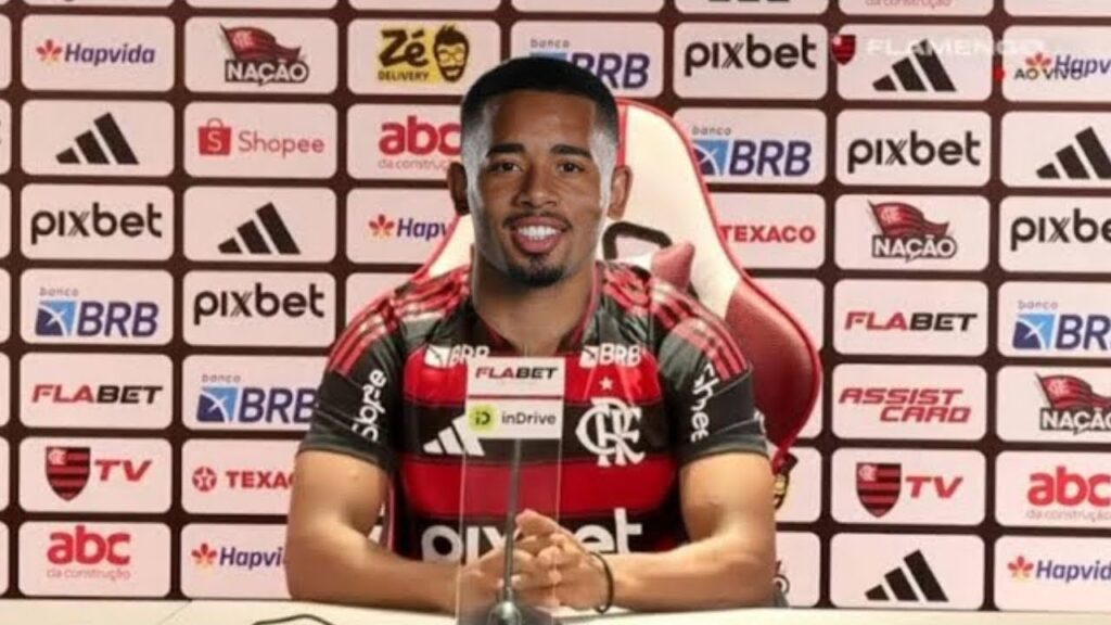 ACONTECE AGORA APRESENTAÇÃO DE GABRIEL JESUS NO FLAMENGO