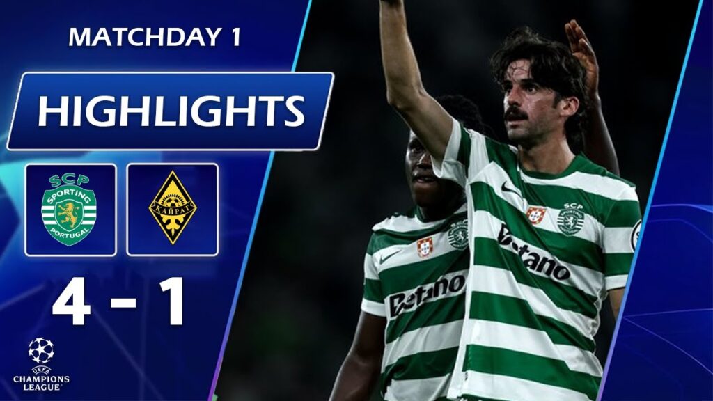 Sporting CP vs Kairat 4-1 HIGHLIGHTS GOALS | UEFA Champions League 25/2026 Sporting CP vs Kairat 4-1 HIGHLIGHTS GOALS | UEFA Champions League 25/2026