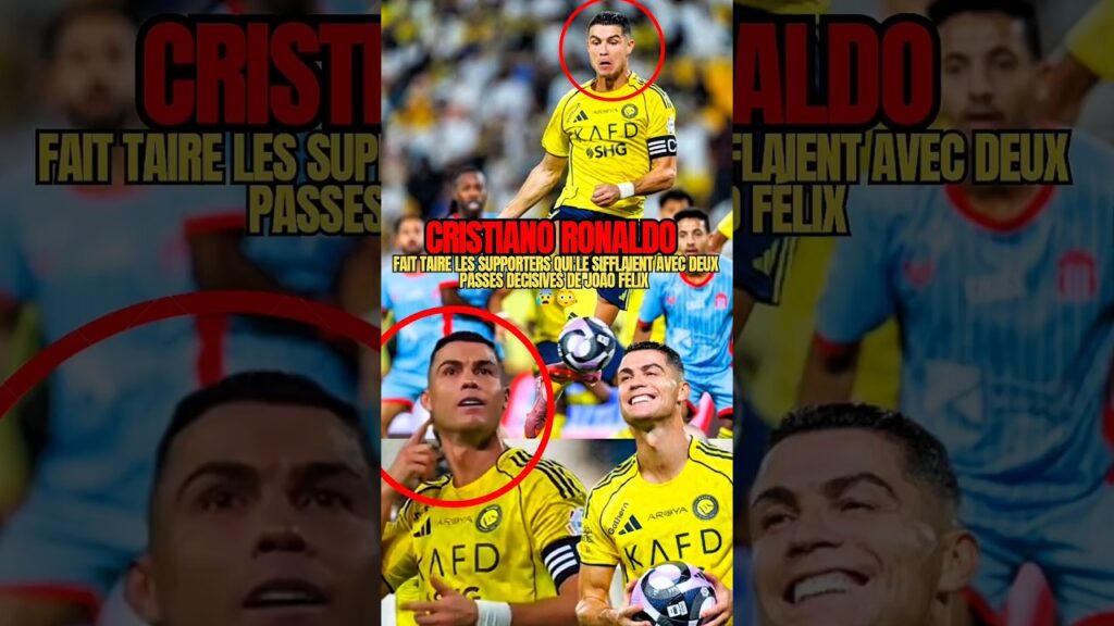 Ronaldo fait taire les fans qui le sifflaient avec deux passes magiques de João Félix. 😰😳 #football
