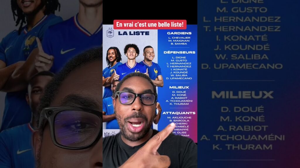 La liste de Didier Deschamps pour France Ukraine et France Islande #shorts #football