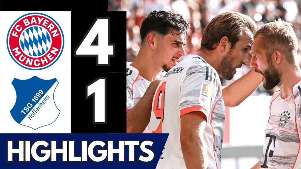 Bayern Munich vs Hoffenheim 4-1 | Highlights & Goals | Bundesliga - Harry Kane hat-trick- Kane Goal