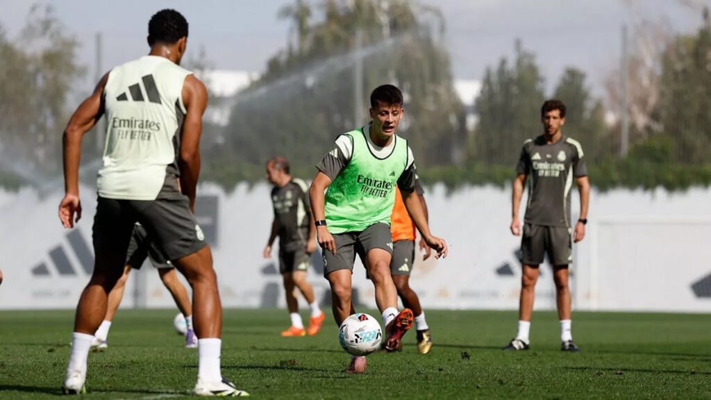 Entrenamiento del Real Madrid el 21 de septiembre de 2025