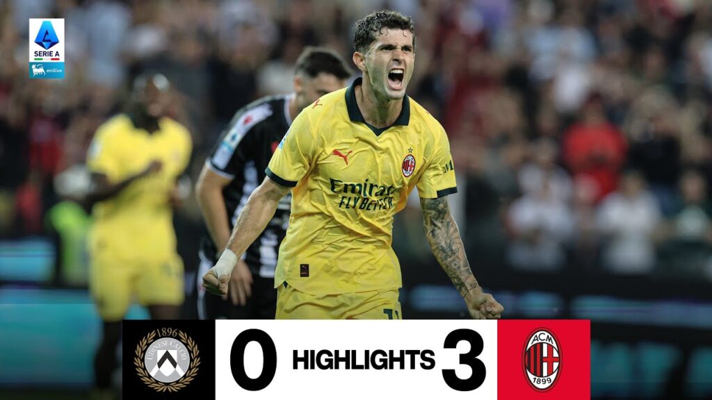 Pulisic e Fofana a segno per la terza vittoria di fila | Udinese 0-3 AC Milan | Highlights Serie A