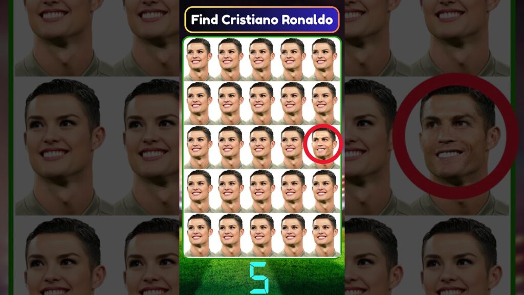 Find Cristiano Ronaldo , Jude Bellingham & Mesut Özil ? #ronaldo #quiz #football #short