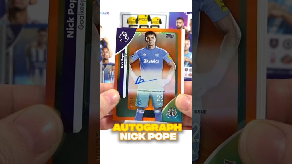 AUTOGRAPH NICK POPE /25 From Topps Premier League 2026 | Autograph Hit  #shorts