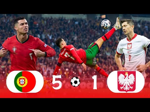 Portugal Vs Poland | 5  - 1 | Extended Highlights And Goals