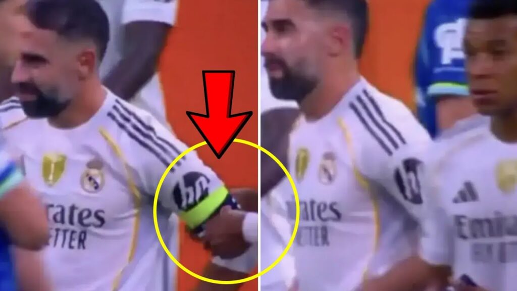 Kylian Mbappe 'STRIPS' Dani Carvajal of captain’s armband after unnecessary red card vs Marseille
