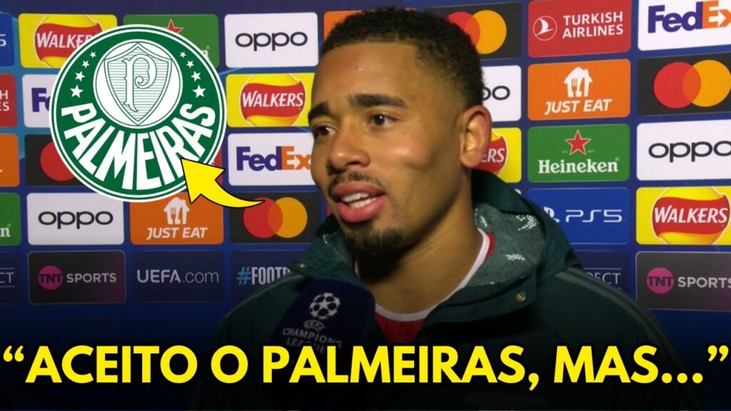CHAPÉU NO RIVAL! OLHA OQUE O GABRIEL JESUS FALOU APÓS ACERTO COM O PALMEIRAS! NOTICIAS DO PALMEIRAS