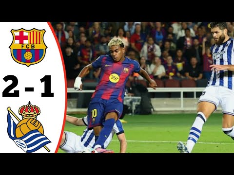 Barcelona 2-1 Real Sociedad | Koundé & Lewandowski Goals | HIGHLIGHTS La Liga 2025/26