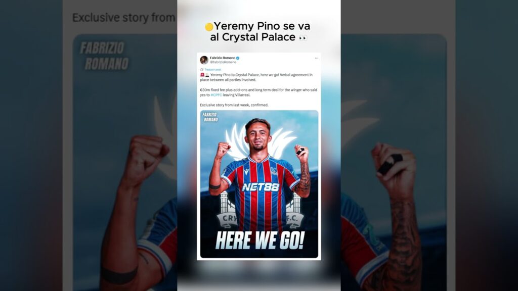 Yeremy Pino al Crystal Palace 👀🤐 #futbol #yeremypino #villarreal #crystalpalace #shorts