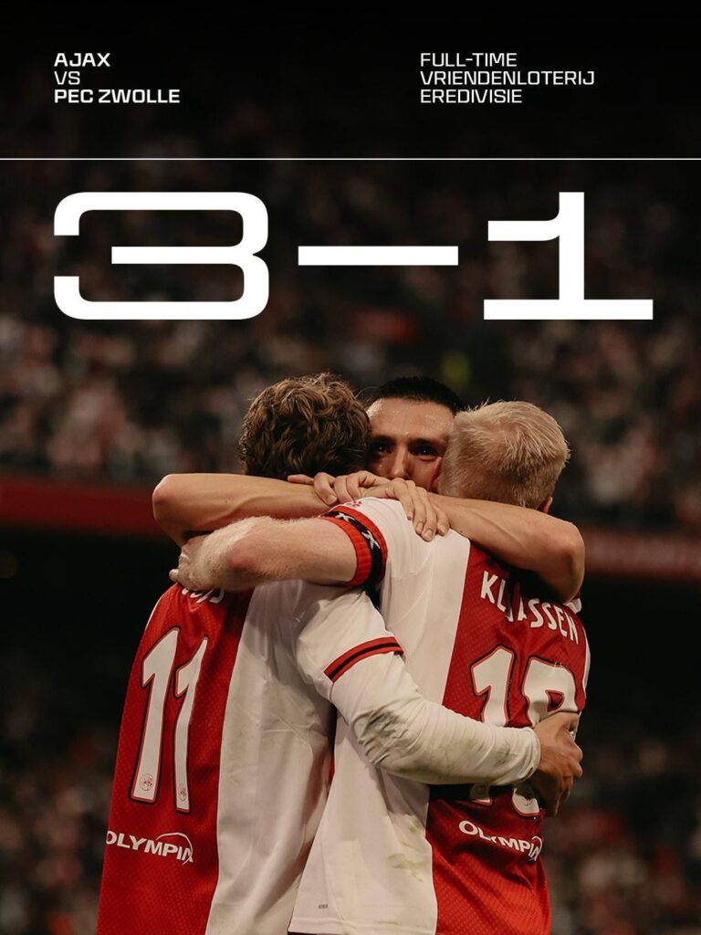 Ajax beat PEC 3-1 after a good first half but woeful 2nd