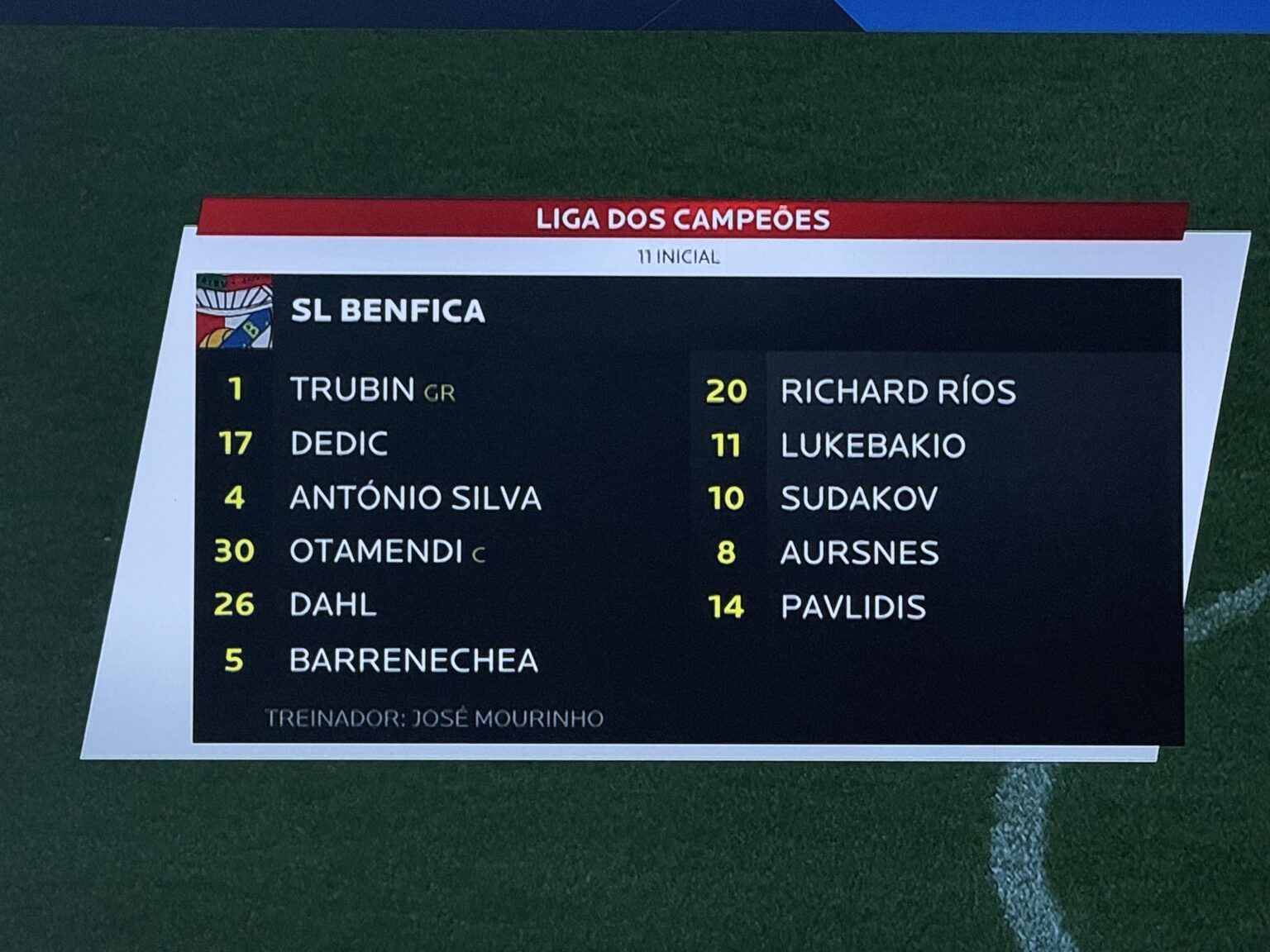 Onze do Benfica