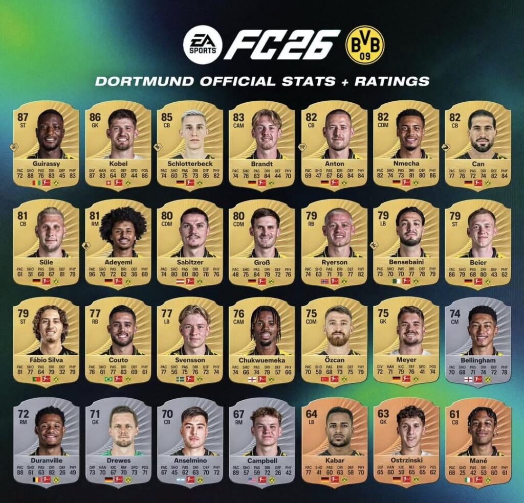 What do you think about the rating, stats and potential of each of our players on FC 26?