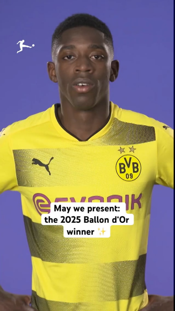 Congratulations for winning the ballon dor Ousmane 🎉
