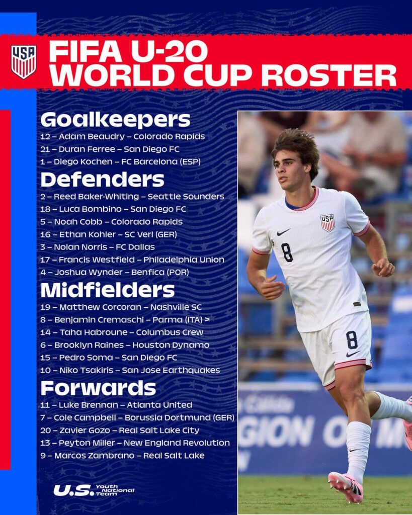 Cole Campbell called up for America for the U-20 World Cup