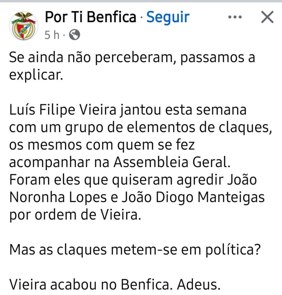 Da página por it Benfica