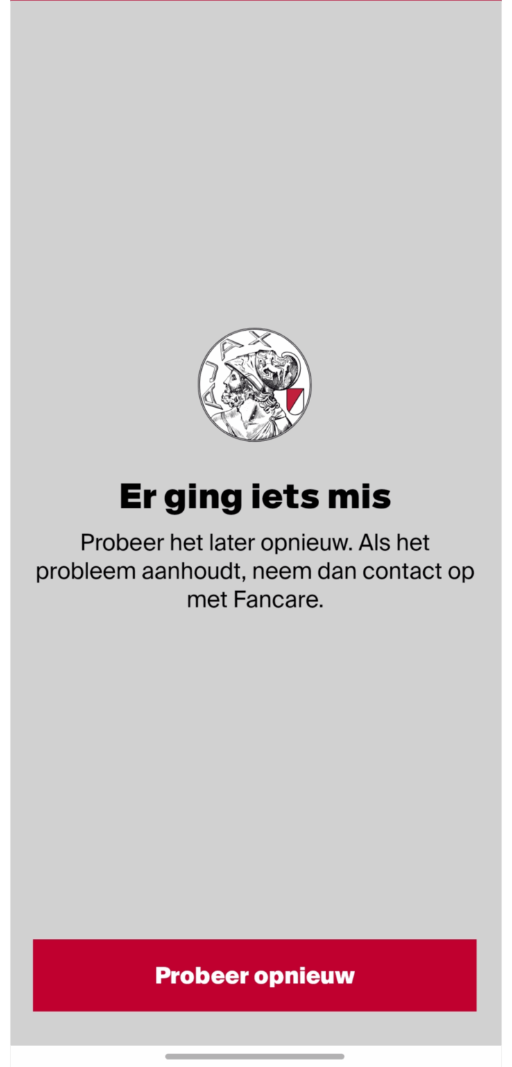 Account verifiëren Ajax app