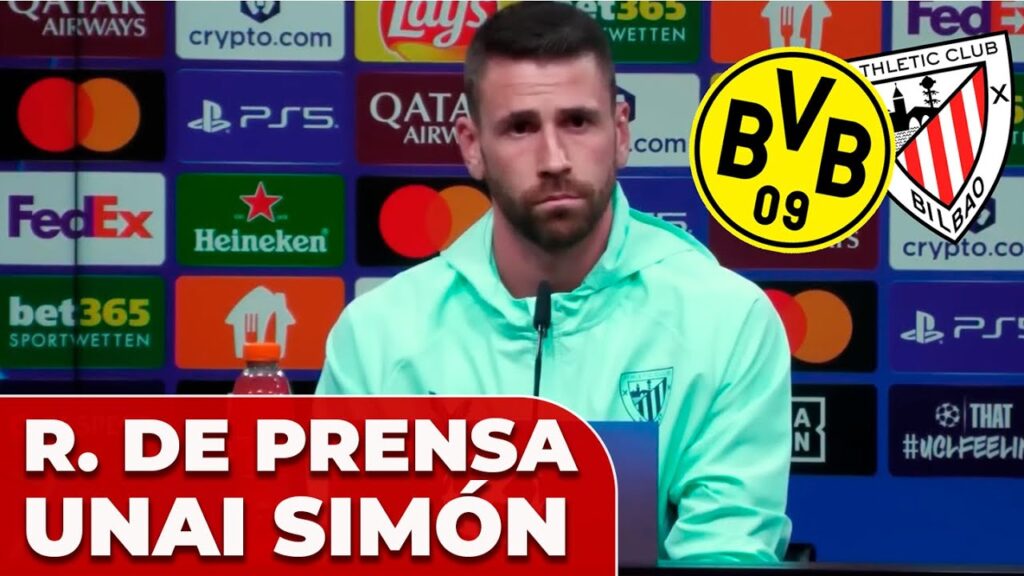 UNAI SIMÓN, RUEDA DE PRENSA completa previa al DORTMUND vs. ATHLETIC CLUB | UEFA CHAMPIONS LEAGUE
