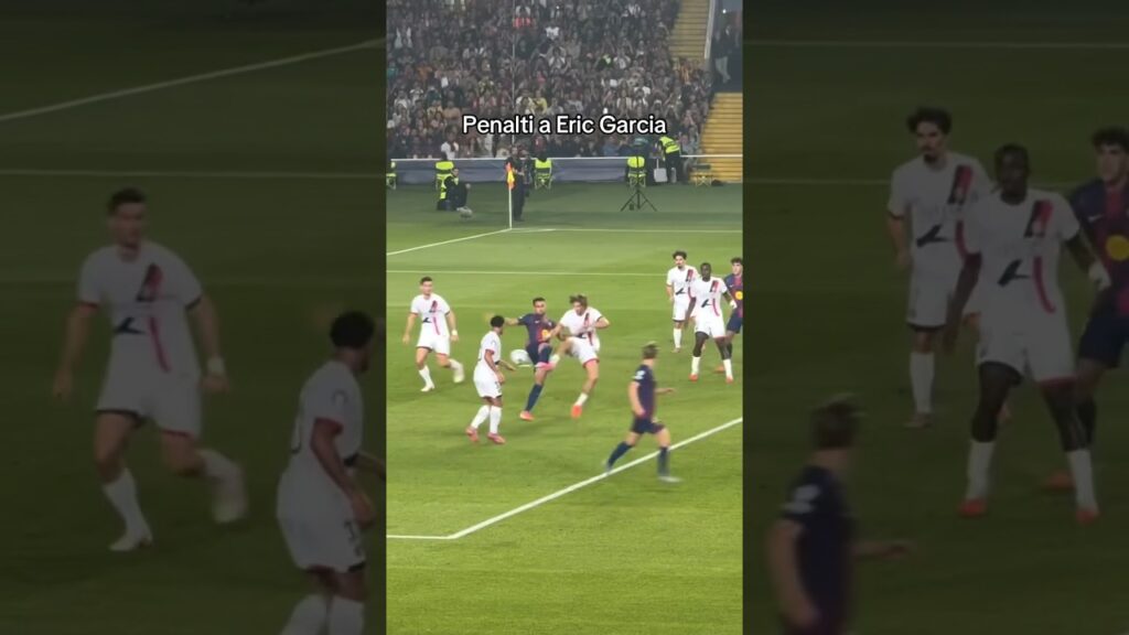 Penalti claro a Eric Garcia de Zabarnyi en el robo de Champions League en el Barcelona 1-2 PSG 💸