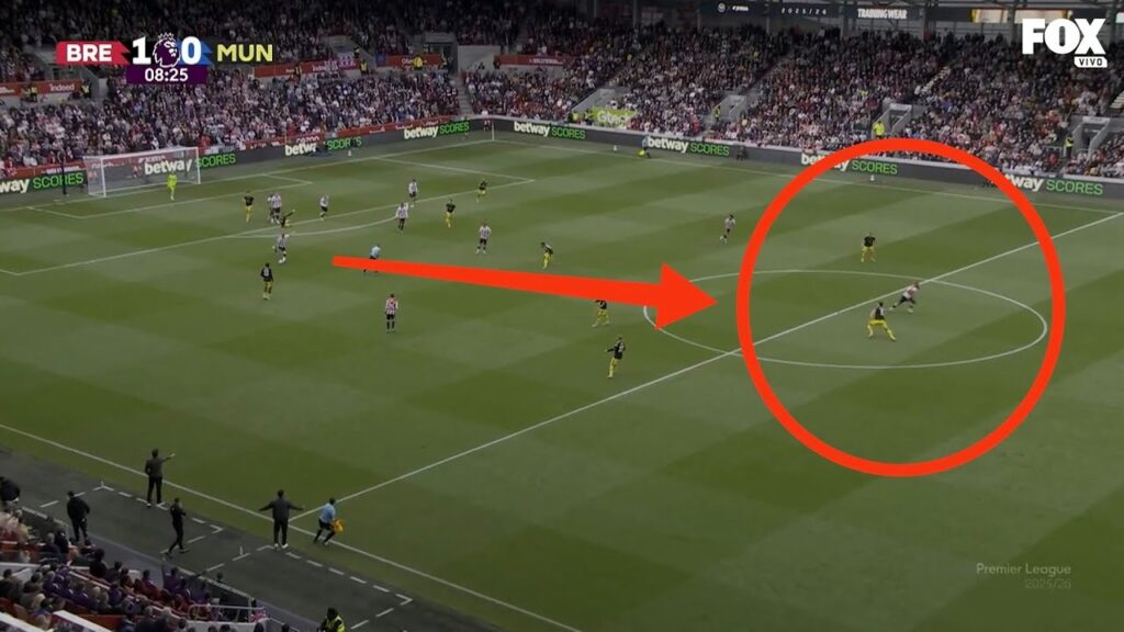 😳 Harry Maguire BEING YARD OFF THE HALFWAY LINE while Igor Thiago goal vs Man United