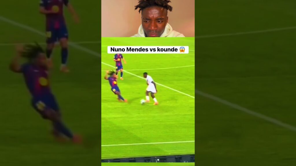 #nuno mendes vs kounde 🤣😱 kounde so trash 🗑️