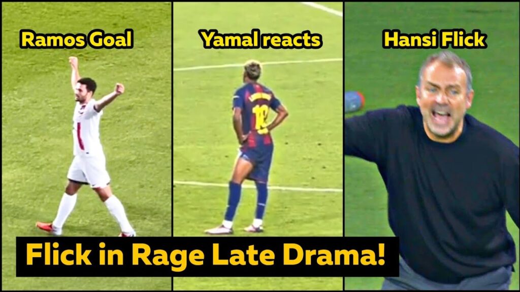 Hansi Flick FURIOUS after Goncalo Ramos scores 90th minute winner for PSG