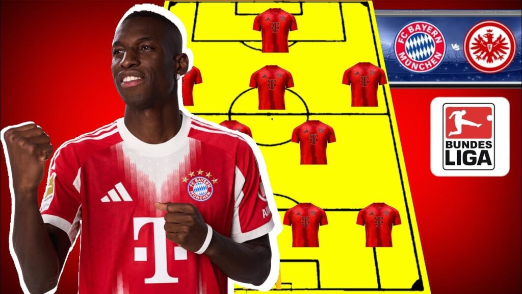 BAYERN MUNICH 2025/26 PREDICTED LINEUPS ¦ BAYERN MUNICH VS FRANKFURT FUSSBALL BUNDESLIGA