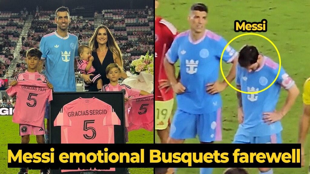 😭Messi broke down in tears as Sergio Busquets said goodbye after Inter Miami victory vs New England 😭Messi broke down in tears as Sergio Busquets said goodbye after Inter Miami victory vs New England