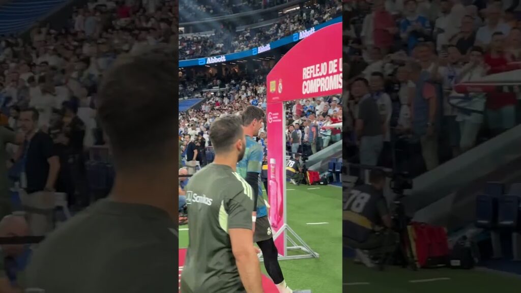 🔥 THIBAUT COURTOIS APRÈS SON ÉCHAUFFEMENT AU BERNABÉU ! #courtois #realmadrid #laliga