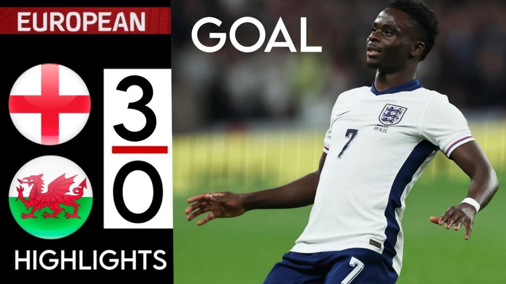 England vs Wales (3-0) HIGHLIGHTS & GOALS •  Bukayo Saka Goal
