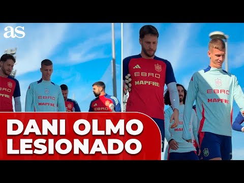 ASÍ llegó DANI OLMO al ENTRENAMIENTO: 15 MIN después se LESIONARÍA