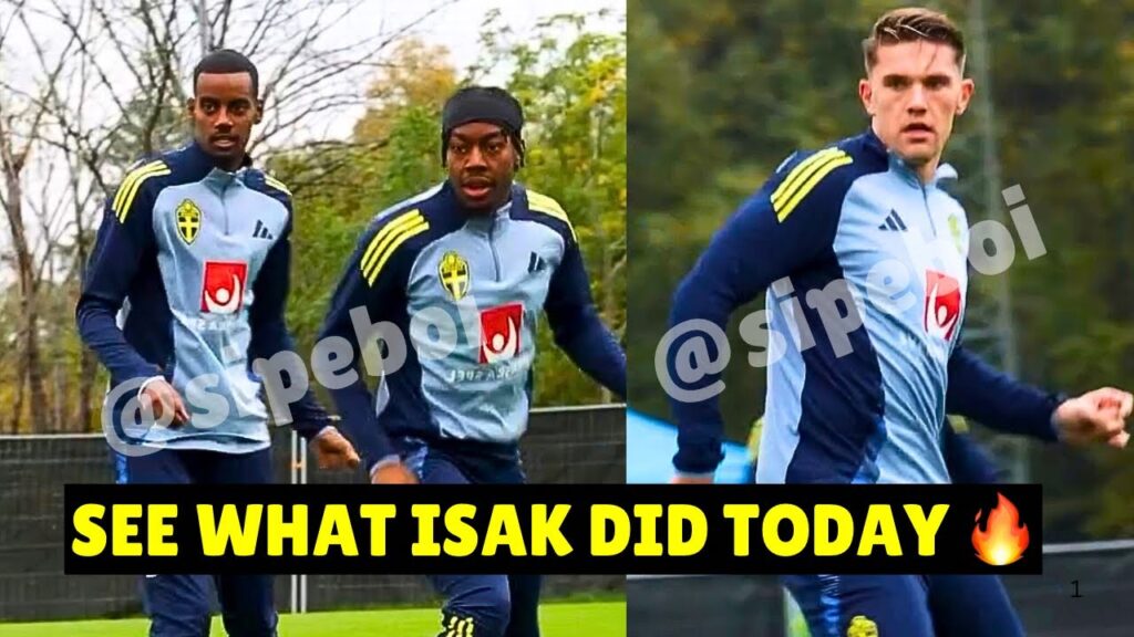 Alexander Isak SHOCKED Gyökeres & Elanga in Sweden Training Today Ahead of Clash vs Switzerland