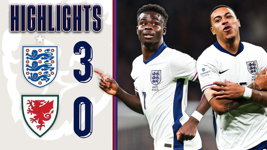 Saka's Stunner Lights Up Wembley | England 3-0 Wales | Alzheimer's Society International Highlights