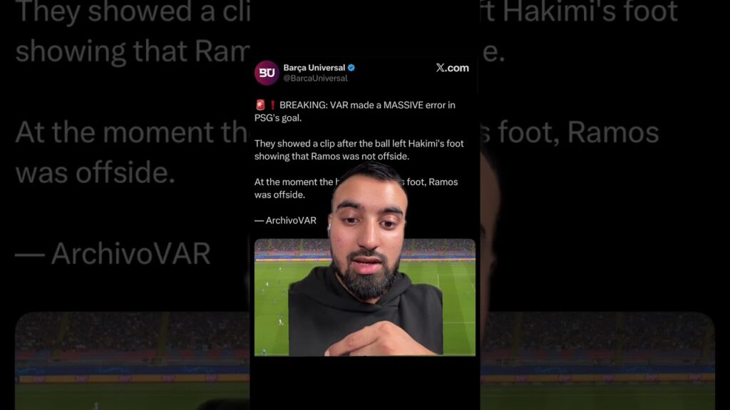 PSG goal offside uefa confirmed #psg #barcelona #goncaloramos #hakimi #nayeemutd