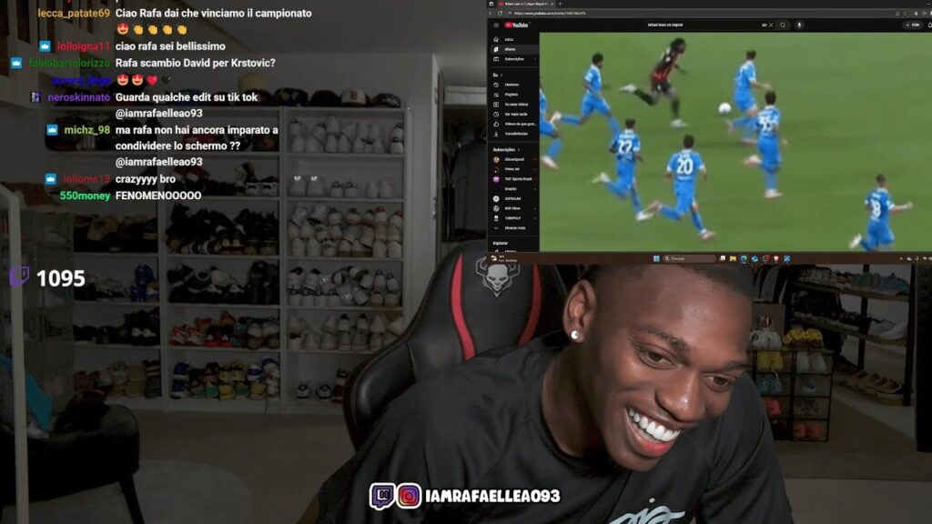 Rafael Leao Reacts to His Insane 1v7 Viral Moment