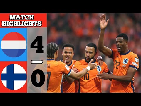 Netherlands vs Finland 4-0 Highlights | Van Dijk & Depay Goals | FIFA World Cup 2026 Qualifiers
