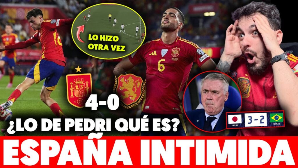 😱PEDRI ES INCREÍBLE... PONE MAGIA y MERINO los GOLES ¡ESPAÑA APLASTA! · RIDÍCULO HISTÓRICO de BRASIL