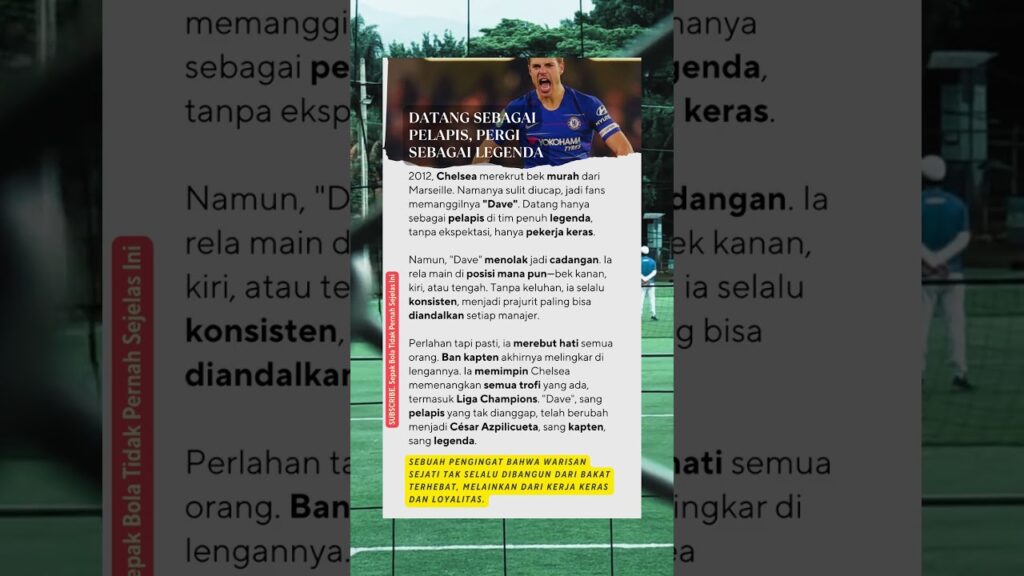 Dari bek murah bernama "Dave" jadi kapten legenda. Kisah César Azpilicueta. #Azpilicueta #chelsea