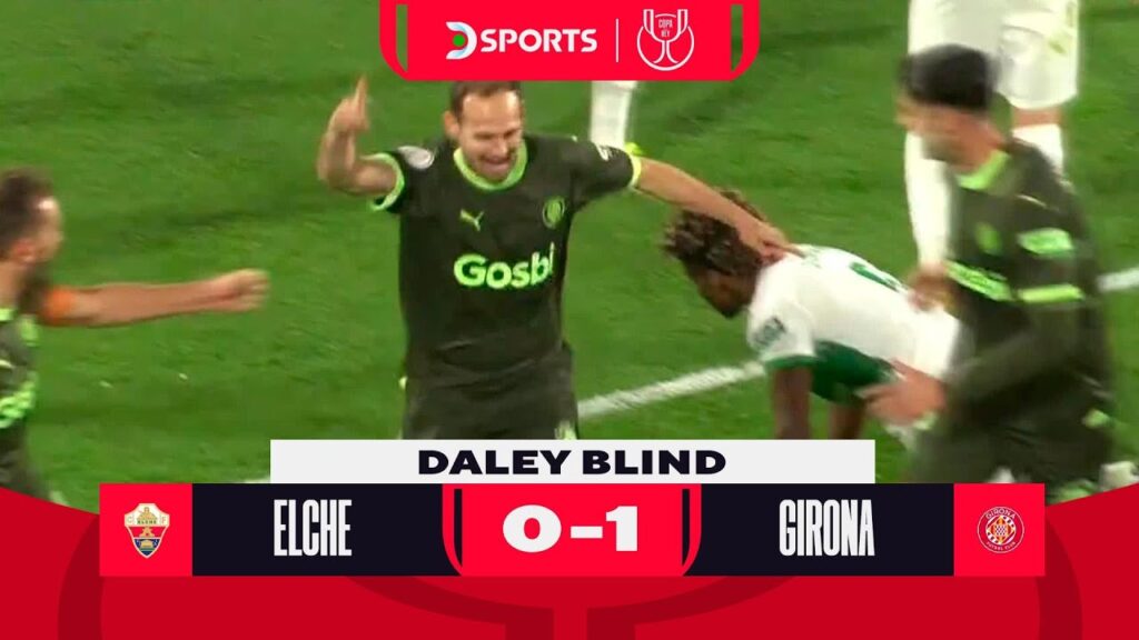 ¡Entró y anotó! El recientemente ingresado Daley #BLIND marcó el primero del #GIRONA ante el #ELCHE