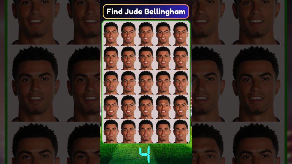 Find Cristiano Ronaldo , Jude Bellingham & Kylian Mbappé ?  #quiz #football  #ronaldo