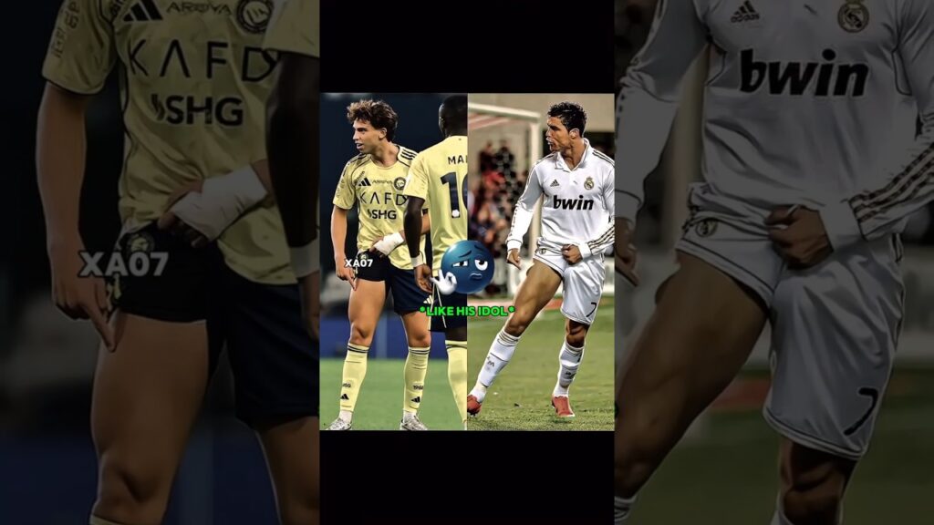 Joao Felix Following His Idol Ronaldo 🥶☠️ #shorts #ronaldo #messi #shortsvideo