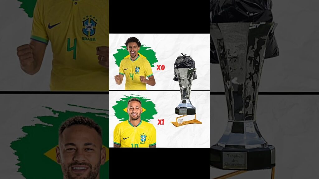 Neymar vs Marquinhos trophies comparison