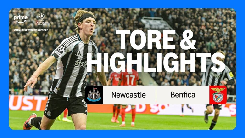 UEFA Champions League Ligaphase Newcastle vs Benfica | Highlights und Tore