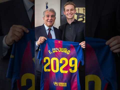 Barcelona renews Frenkie de Jong's contract until 2029.