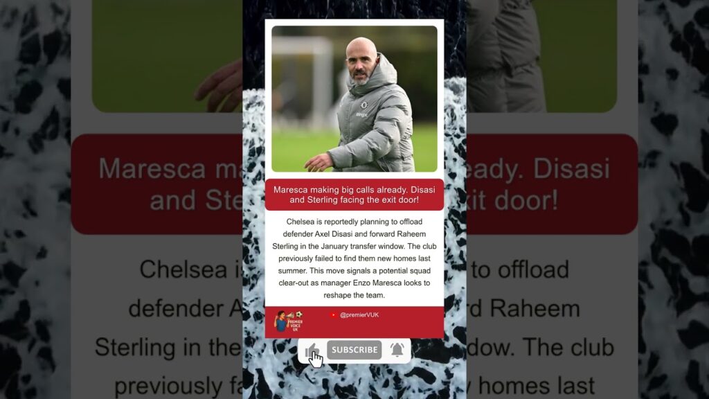 Chelsea Shake-Up: Disasi & Sterling Eyed for January Transfer Exit After Maresca's Dig 👀