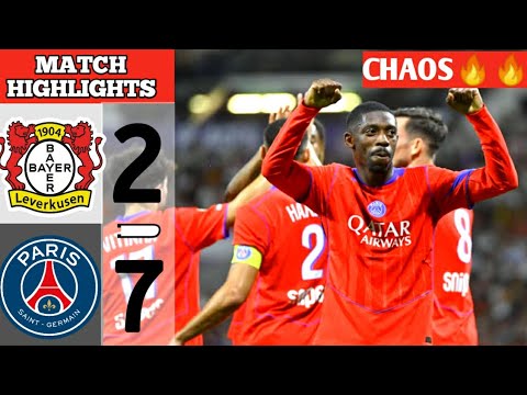 7-2 THRILLER! Bayer Leverkusen vs PSG Highlights | Doué, Mendes, Dembélé, Vitinha Goal | UCL 2025